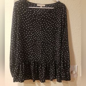 Loft Polka Dot Long Sleeve Top